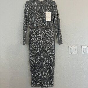 Mac Duggal - Embellished Illusion Sheath Dress